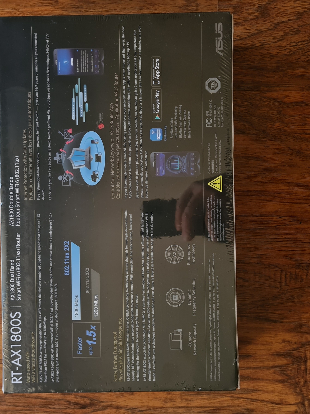 ASUS RT-AX1800S WiFi 6 Router - Black - Picture 3 of 5